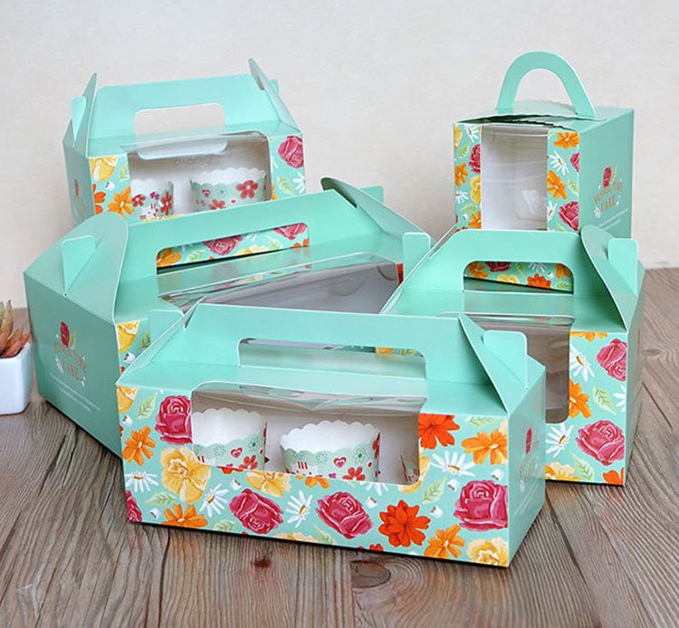 colorful cupcake box